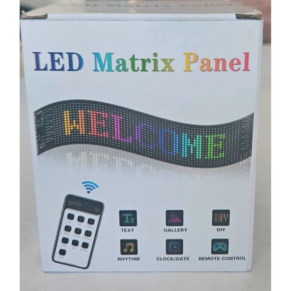 Programmable LED Scrolling Sign Display Bluetooth App Control Flexible RGB Matri - Picture 8 of 10